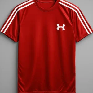 SD - Bold Logo, Red Shoulder Stripes T-Shirt
